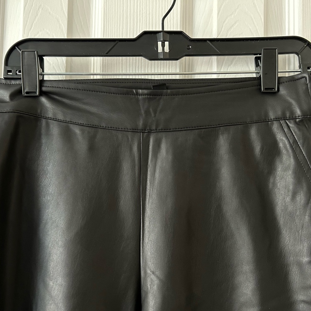 Black and Chocolate Faux Leather Pants